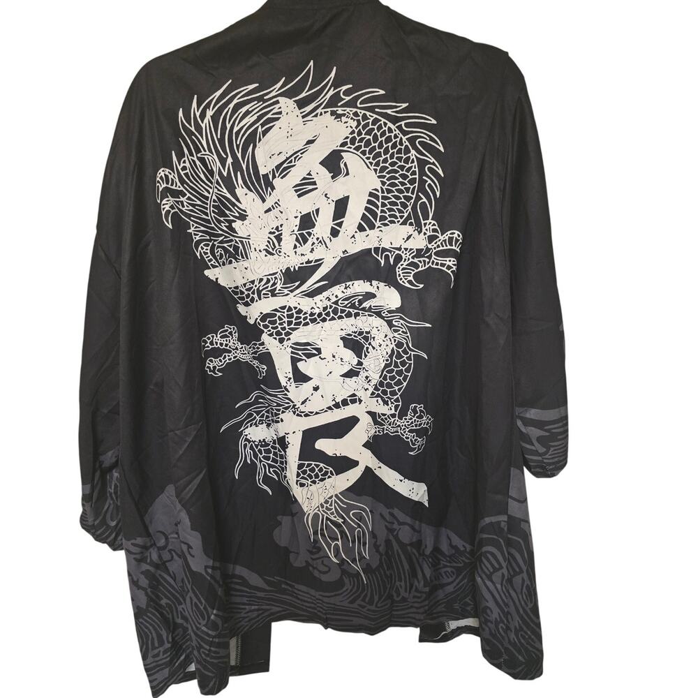 NIEPCE Dragon Wave Kimono Shirt Mens XL Black Japanese Streetwear NWT NEW